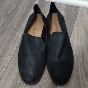 Lucky Brand Cahill Leather Block Heel Flats